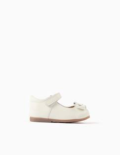 Chaussures-Ballerines en cuir avec nœud décoratif