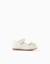 Ballerines en cuir avec nœud décoratif Blanc 1 - vertbaudet enfant 