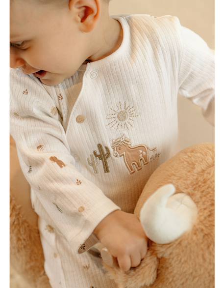 Pyjama bébé coton structuré Blanc 2 - vertbaudet enfant 