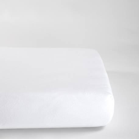 Drap housse coton bio jersey pour lit bébé Blanc+Ecru+Eucalyptus+Gris tourterelle+Naturel+Terracotta 2 - vertbaudet enfant 