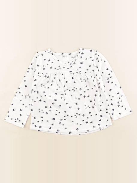Tee-shirt - 12 mois Blanc, bleu 1 - vertbaudet enfant 