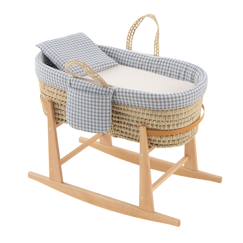 Puériculture-Couffin matelasse + support en bois