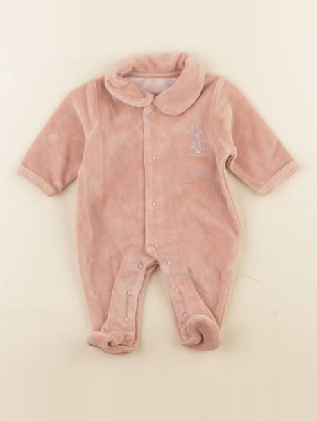 Pyjama velours - 0 mois Rose 1 - vertbaudet enfant 