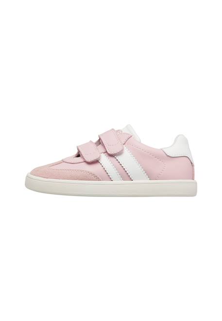 Sneakers en cuir et en daim barefoot pineo vl. Blanc-bleu clair-+Blanc-rose- 8 - vertbaudet enfant 
