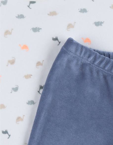 Pyjama bébé velours imprimé Bleu 5 - vertbaudet enfant 