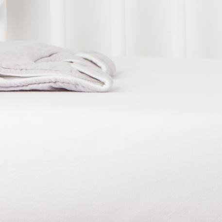 Drap housse coton bio jersey pour lit bébé Blanc+Ecru+Eucalyptus+Gris tourterelle+Naturel+Terracotta 1 - vertbaudet enfant 