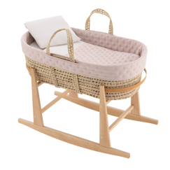 Puériculture-Couffin matelasse + support en bois