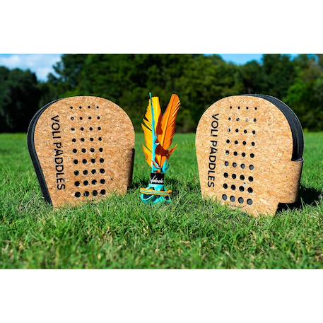 Set de 2 raquettes et volant de badminton - Paddle set Marron 4 - vertbaudet enfant 