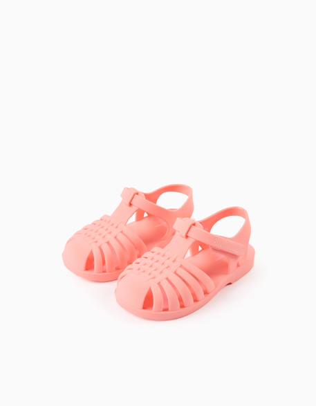 Sandales jelly avec fermeture à scratch Corail clair 2 - vertbaudet enfant 