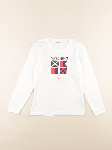 Tee-shirt - 10 ans Blanc 1 - vertbaudet enfant 