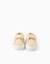 Chaussures bateau en toile avec bride à scratch Beige foncé 2 - vertbaudet enfant 