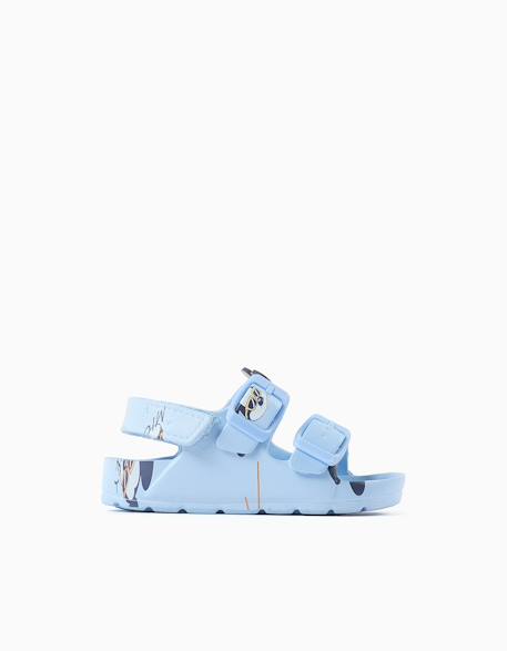 Sandales en caoutchouc avec fermeture à boucle et à scratch mickey Bleu clair 1 - vertbaudet enfant 