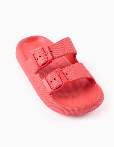 Sandales en caoutchouc avec double boucle Rose 2 - vertbaudet enfant 