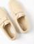 Chaussures bateau en toile avec bride à scratch Beige foncé 3 - vertbaudet enfant 