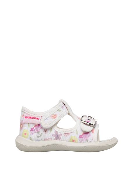 Sandales à bout ouvert « open toe » en tissu paros Blanc- 1 - vertbaudet enfant 