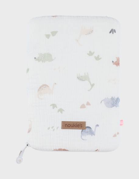 Protège carnet de santé mousseline de coton bio Ecru 1 - vertbaudet enfant 