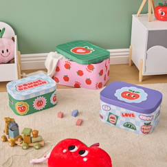 Chambre et rangement-Set de 3 boites de rangement enfant - eleo