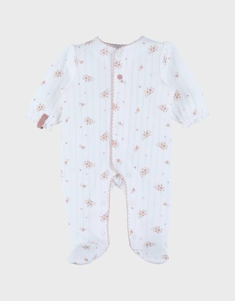 Pyjama bébé coton pointelle Blanc 1 - vertbaudet enfant 