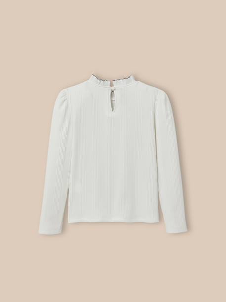 Sous-pull en coton biologique - collection junior Ecru 2 - vertbaudet enfant 