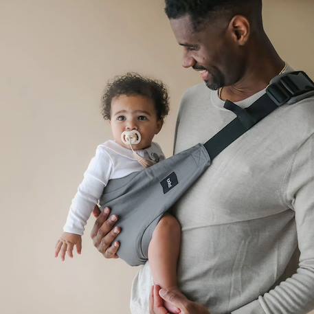 Porte-bébé boba buddy Gris+Noir 1 - vertbaudet enfant 
