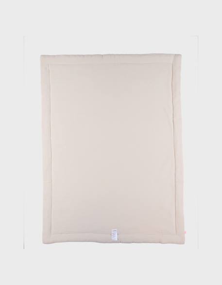 Couverture bébé 75* mousseline de coton bio Ecru 4 - vertbaudet enfant 
