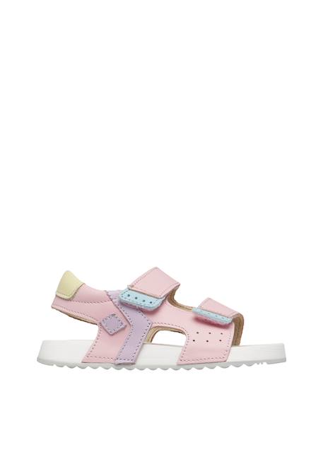 Sandales en cuir jompo. Beige-+Rose-lilas 6 - vertbaudet enfant 