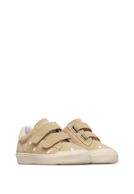 Baskets en cuir et en daim eindhoven 2 embr.vl. Sable- 2 - vertbaudet enfant 