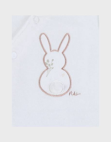 Pyjama bébé velours brodé Ecru 5 - vertbaudet enfant 