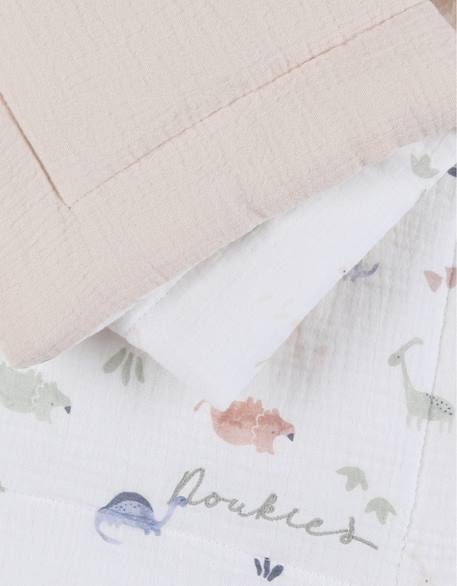 Couverture bébé 75* mousseline de coton bio Ecru 6 - vertbaudet enfant 