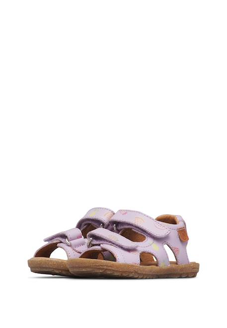 Sandales en cuir avec imprimé fruits sky Lilas- 5 - vertbaudet enfant 