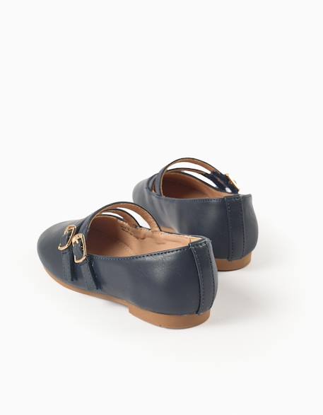 Ballerines à brides avec boucle décorative Bleu foncé 3 - vertbaudet enfant 