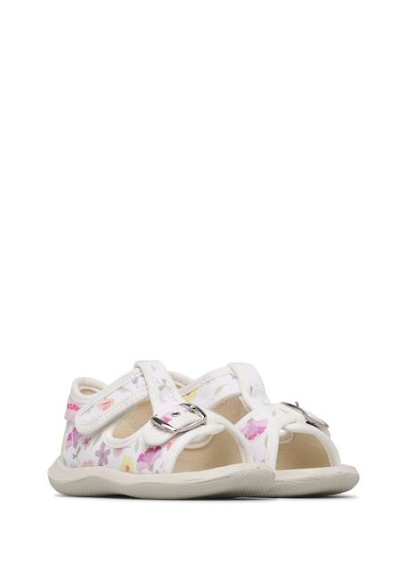 Sandales à bout ouvert « open toe » en tissu paros Blanc- 2 - vertbaudet enfant 