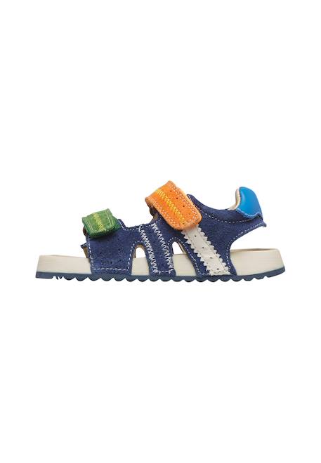 Sandales en suède et cuir sihur. Beige-+Marine-orange 8 - vertbaudet enfant 
