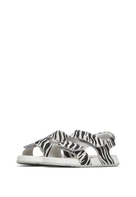Sandales en cuir avec imprimé animalier salny. Blanc-noir 5 - vertbaudet enfant 