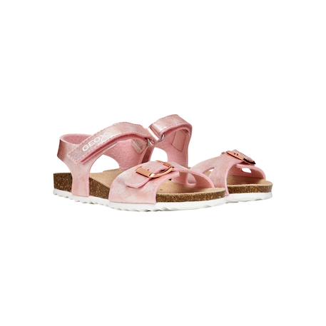 Sandales en cuir à scratch Rose 3 - vertbaudet enfant 