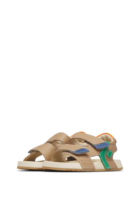 Sandales en cuir jompo. Beige-+Rose-lilas 5 - vertbaudet enfant 