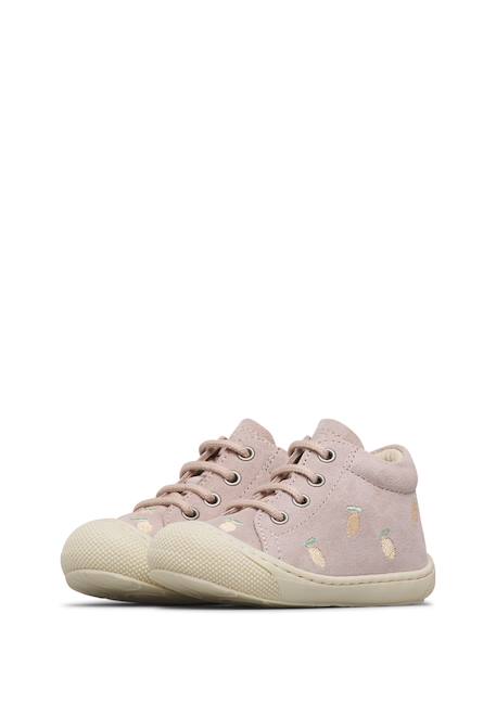Chaussures premiers pas en suède cocoon embr.lemonsoda Rose poudré- 5 - vertbaudet enfant 
