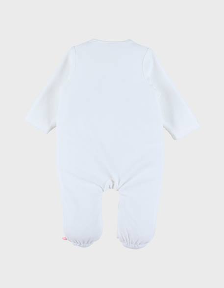 Pyjama bébé velours brodé Blanc 2 - vertbaudet enfant 
