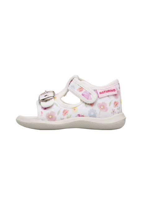 Sandales à bout ouvert « open toe » en tissu paros Blanc- 3 - vertbaudet enfant 