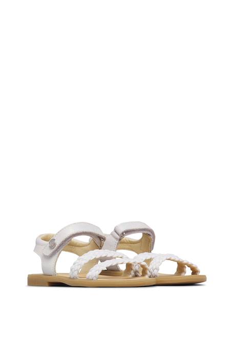 Sandales en cuir ilmy Blanc- 2 - vertbaudet enfant 