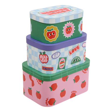 Set de 3 boites de rangement enfant - eleo Multicolore+Unique 7 - vertbaudet enfant 