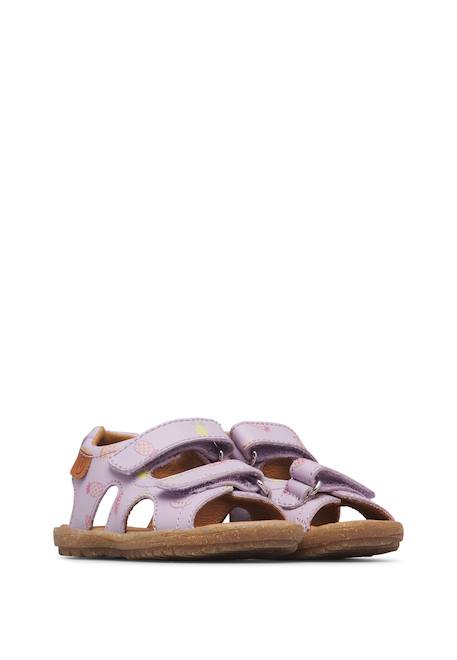 Sandales en cuir avec imprimé fruits sky Lilas- 2 - vertbaudet enfant 