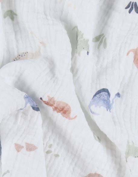 Lot de 3 langes 70* mousseline de coton bio Ecru 3 - vertbaudet enfant 