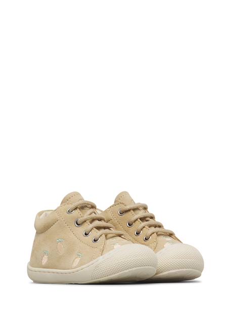 Chaussures premiers pas en suède cocoon embr.lemonsoda Rose poudré-+Sable- 7 - vertbaudet enfant 