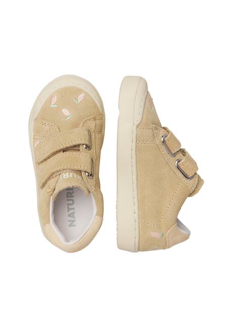 Baskets en cuir et en daim eindhoven 2 embr.vl. Sable- 4 - vertbaudet enfant 