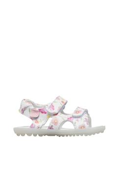 Chaussures-Sandales en cuir avec imprimé fleuri sky