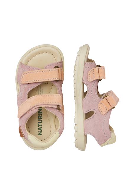 Sandales en daim sky Rose-+Sable-orange+Vert olive- 4 - vertbaudet enfant 