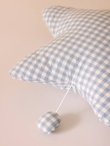 Étoile musicale en gaze de coton Beige clair imprime+Imprimé  hirondelles+Vichy vert 6 - vertbaudet enfant 