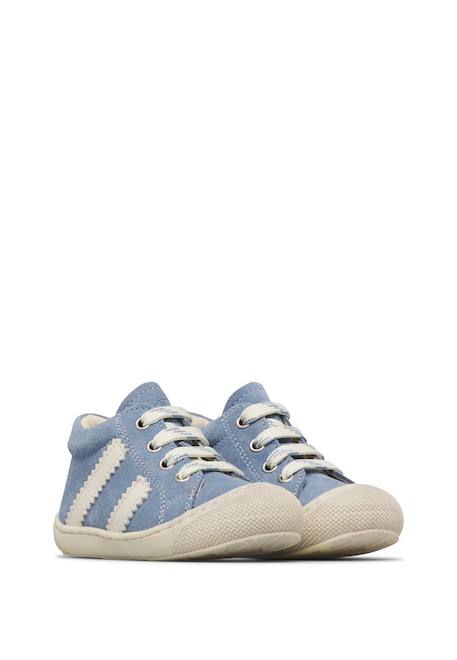 Chaussures en suède macks 3 Céleste-blanc crème+Gris tourterelle-bleu+Rose-blanc crème 2 - vertbaudet enfant 