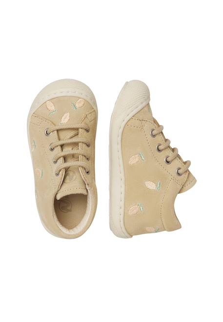 Chaussures premiers pas en suède cocoon embr.lemonsoda Rose poudré-+Sable- 9 - vertbaudet enfant 